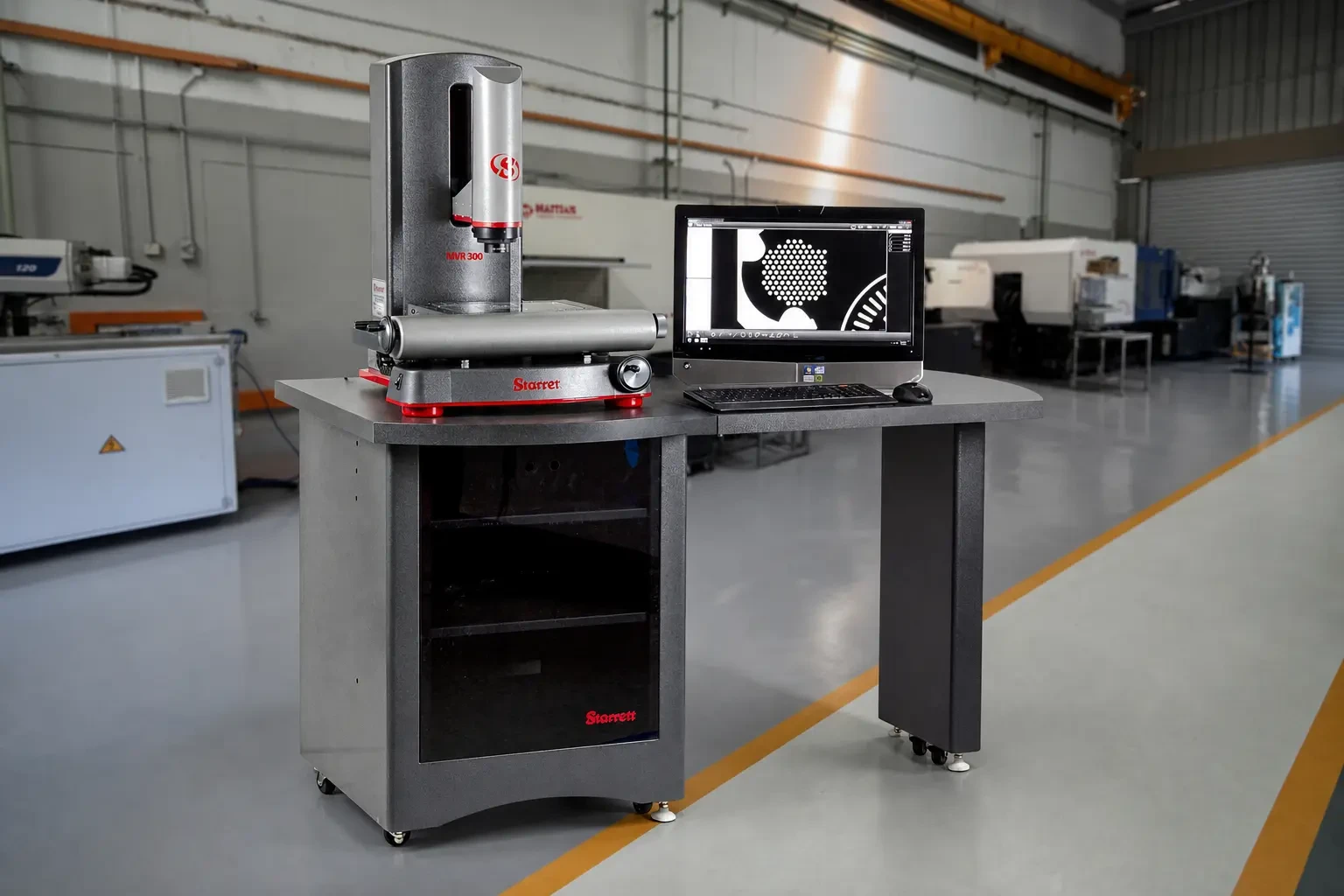 Starrett MVR 300 vision measurement system on the Plast Plastics production floor